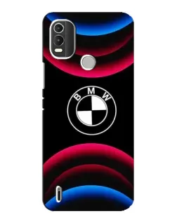 Чохол для Nokia C21 Plus з картинкою «Логотип BMW та неонові дуги»