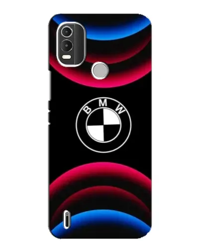 Чохол для Nokia C21 Plus з картинкою «Логотип BMW та неонові дуги»