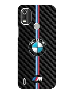 Чохол для Nokia C21 Plus з картинкою «Емблема BMW та карбон»