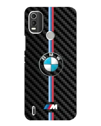Чохол для Nokia C21 Plus з картинкою «Емблема BMW та карбон»