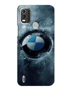 Чехол для Nokia C21 Plus с картинкой «Логотип BMW — лед»