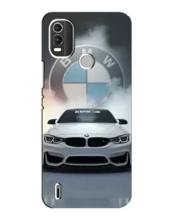 Чехол для Nokia C21 Plus с картинкой «BMW в белом дыму»