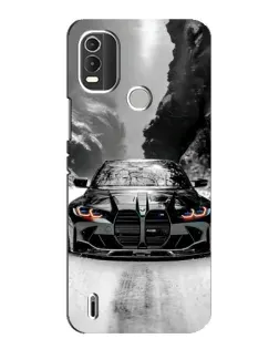Чехол для Nokia C21 Plus с картинкой «BMW — акварельный дрифт»