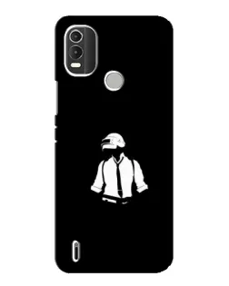 Чехол для Nokia C21 Plus с картинкой «PUBG — белый шлем»