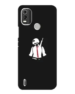 Чехол для Nokia C21 Plus с картинкой «PUBG — силуэт воина»