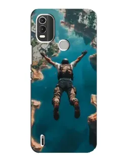 Чехол для Nokia C21 Plus с картинкой «PUBG — свободное падение»