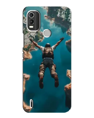 Чехол для Nokia C21 Plus с картинкой «PUBG — свободное падение»