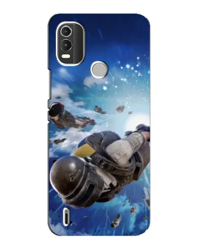 Чехол для Nokia C21 Plus с картинкой «Десант PUBG — прыжок»