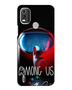 Чехол для Nokia C21 Plus с картинкой «Красный импостер — макро» Чехол для Nokia C21 Plus с картинкой «Красный импостер — макро»