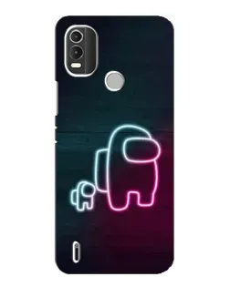 Чохол для Nokia C21 Plus з картинкою «Among Us неон-арт»