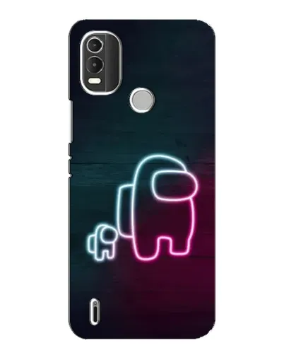 Чохол для Nokia C21 Plus з картинкою «Among Us неон-арт»