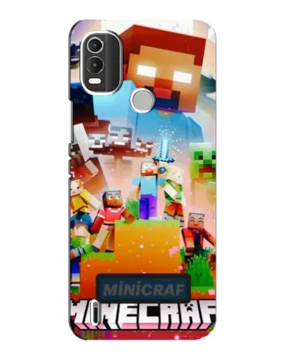 Чехол для Nokia C21 Plus с картинкой «Minecraft герои игры»