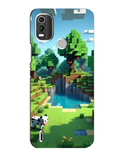 Чехол для Nokia C21 Plus с картинкой «Minecraft летний день»