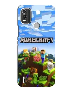 Чехол для Nokia C21 Plus с картинкой «Minecraft классический мир»