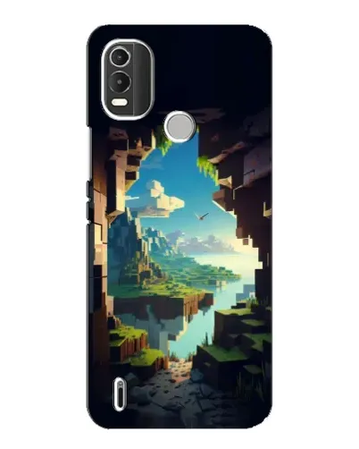 Чехол для Nokia C21 Plus с картинкой «Вид из пещеры»