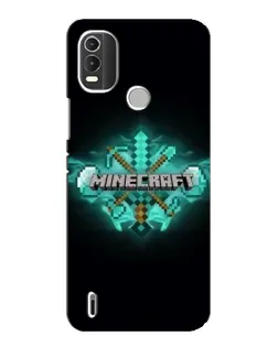 Чехол для Nokia C21 Plus с картинкой «Minecraft Diamond лого»
