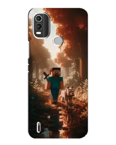 Чехол для Nokia C21 Plus с картинкой «Стив в лесу»