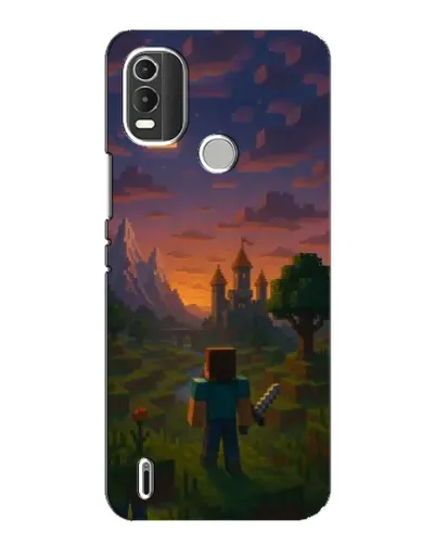 Чехол для Nokia C21 Plus с картинкой «Стив у башни»