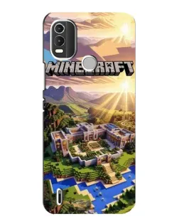 Чехол для Nokia C21 Plus с картинкой «Minecraft панорама»
