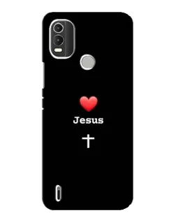 Чохол для Nokia C21 Plus з картинкою «Серце - Jesus»