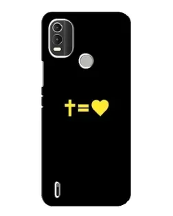 Чохол для Nokia C21 Plus з картинкою «Серце та Хрест»