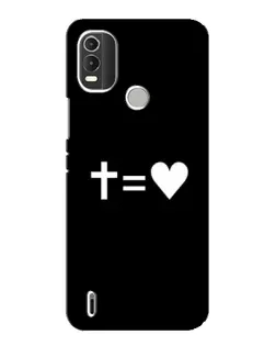 Чохол для Nokia C21 Plus з картинкою «Хрест та Серце»