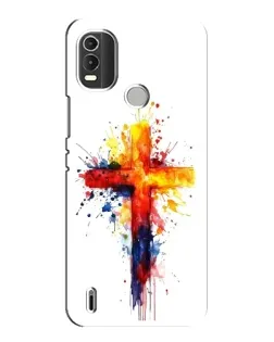 Чохол для Nokia C21 Plus з картинкою «Акварельний хрест»
