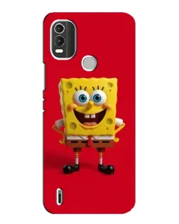 Чохол для Nokia C21 Plus з картинкою «Спанч Боб на червоному»