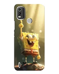 Чохол для Nokia C21 Plus з картинкою «Сяючий Спанч Боб»