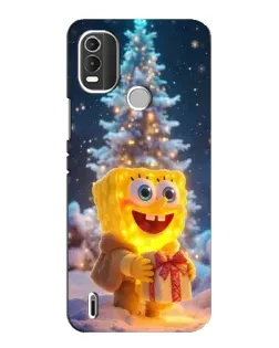 Чохол для Nokia C21 Plus з картинкою «Різдвяний Спанч Боб»