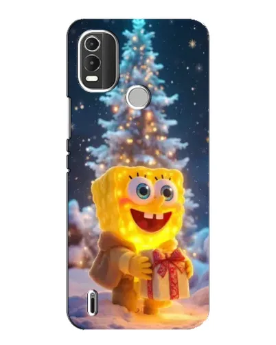 Чохол для Nokia C21 Plus з картинкою «Різдвяний Спанч Боб»