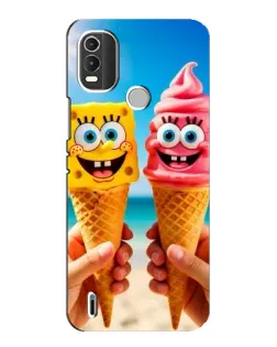 Чохол для Nokia C21 Plus з картинкою «Спанч Боб морозиво»