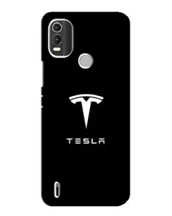 Чохол для Nokia C21 Plus з картинкою «Tesla White Logo»