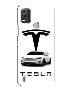 Чохол для Nokia C21 Plus з картинкою «Tesla White Style»