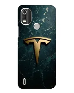 Чохол для Nokia C21 Plus з картинкою «Мармурова Tesla Gold»