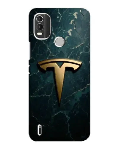 Чохол для Nokia C21 Plus з картинкою «Мармурова Tesla Gold»