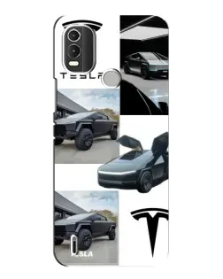 Чохол для Nokia C21 Plus з картинкою «Колаж Cybertruck Tesla»