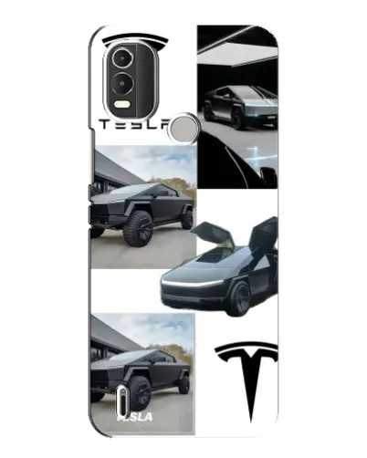 Чохол для Nokia C21 Plus з картинкою «Колаж Cybertruck Tesla»