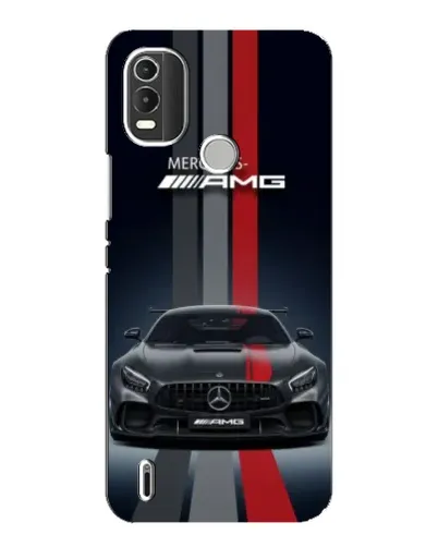 Чохол для Nokia C21 Plus з картинкою «Mercedes — білий карбон»