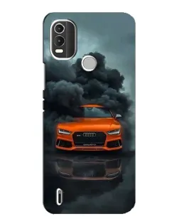 Чохол для Nokia C21 Plus з картинкою «Audi у хмарах диму»