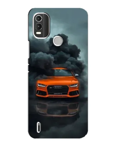 Чохол для Nokia C21 Plus з картинкою «Audi у хмарах диму»