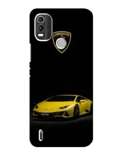 Чохол для Nokia C21 Plus з картинкою «Lamborghini жовтий акцент»