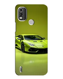 Чохол для Nokia C21 Plus з картинкою «Салатовий Lamborghini Huracan»