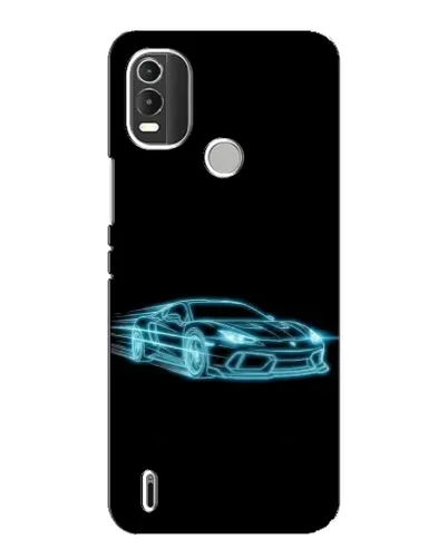 Чохол для Nokia C21 Plus з картинкою «Неоновий контур Lamborghini»