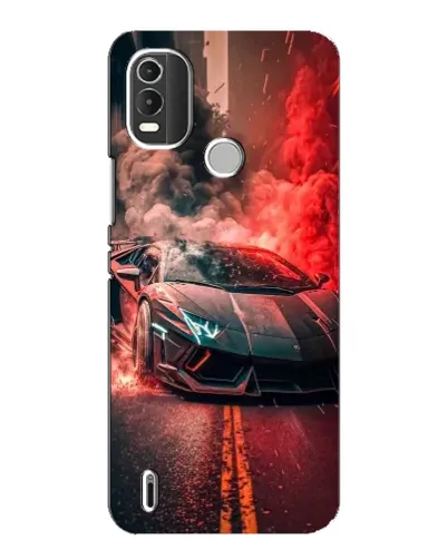 Чохол для Nokia C21 Plus з картинкою «Lamborghini червоний дим»