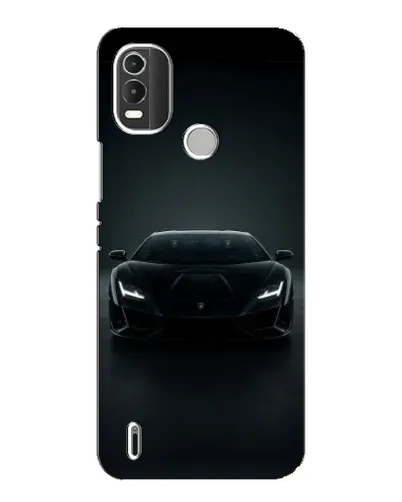 Чохол для Nokia C21 Plus з картинкою «Чорний Lamborghini Aventador»