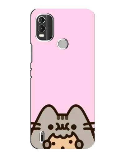 Чехол для Nokia C21 Plus с картинкой «Pusheen и печенье»