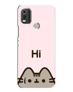Чехол для Nokia C21 Plus с картинкой «Пушин говорит Hi»