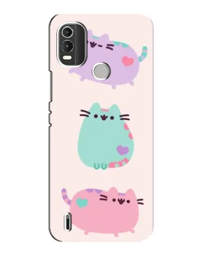 Чехол для Nokia C21 Plus с картинкой «Pusheen трио»