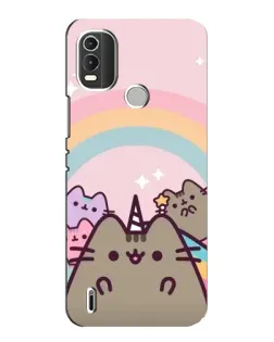 Чехол для Nokia C21 Plus с картинкой «Единорог Pusheen»